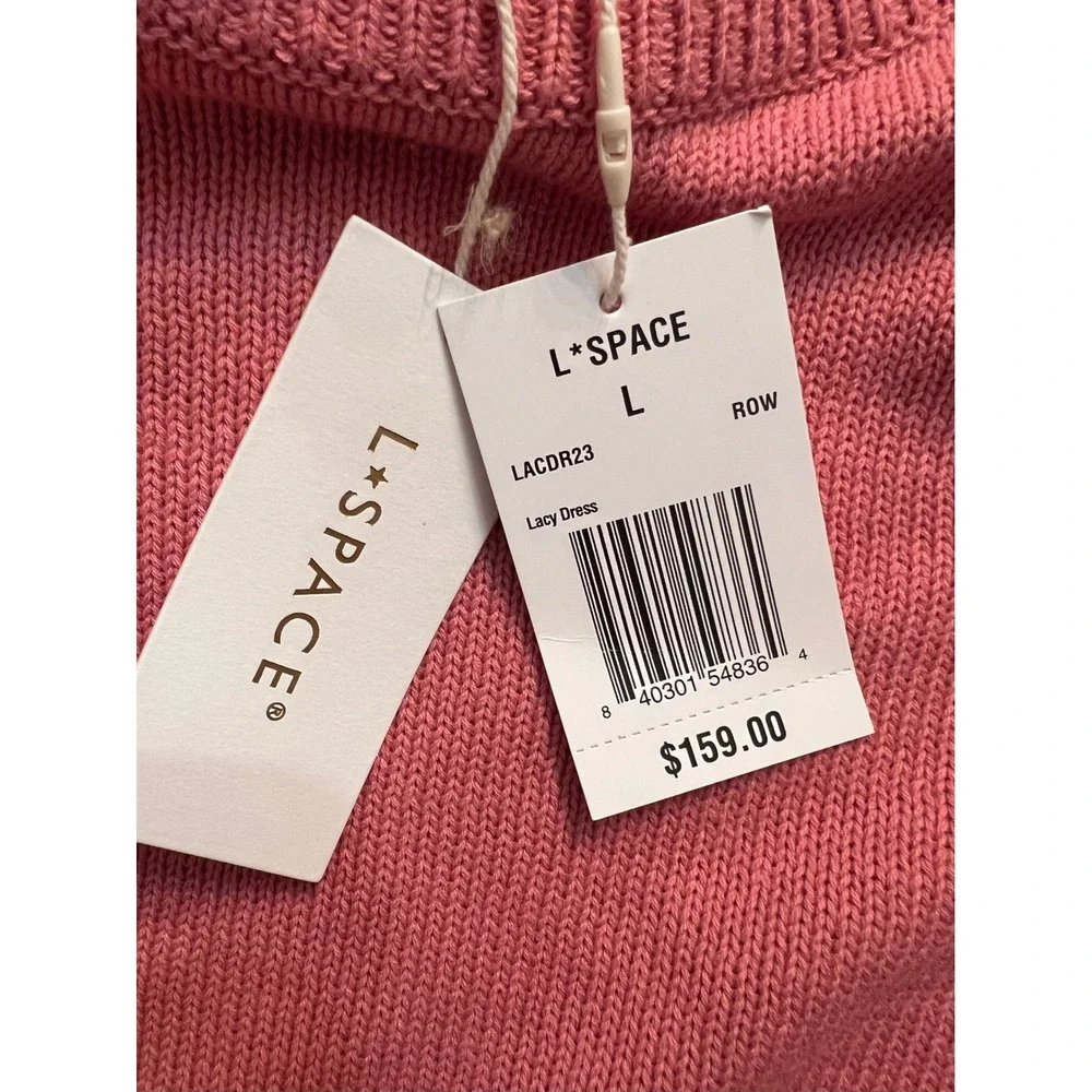 NWT! L*Space Tunic Sweater Knit Mock Neck Coral Pink Large‎